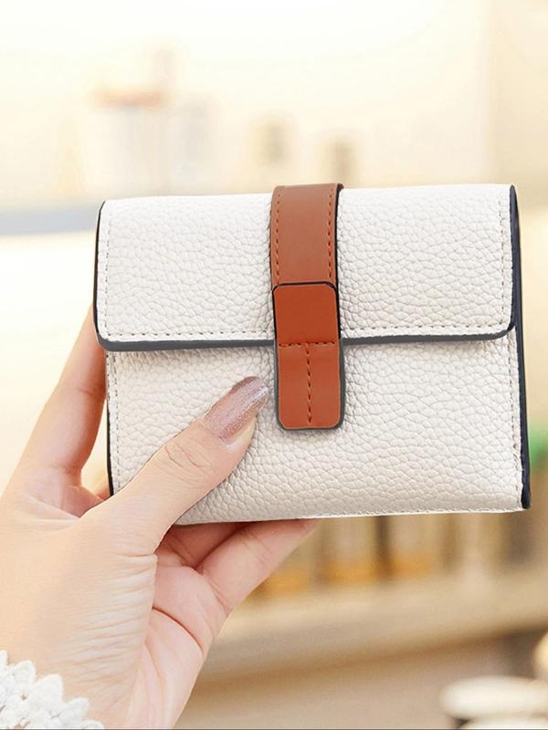 Women's Elegant Trifold Wallet,  Casual Trendy Simple Style Plain Color Card Holder for Daily Use, Casual Trendy Versatile Wallet for Women & Girls