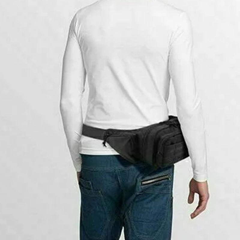 Versatile Shoulder Crossbody Bag for Men Women Multi Zipper Pockets Chest Bag Lightweight Waist Bag for Outings