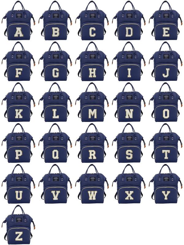 Letter Label Design Backpack, Large Capacity Travel Backpack, Outdoor Tote Backpack, Changing Mat Backpack, Travel Streetwear Storage Bag