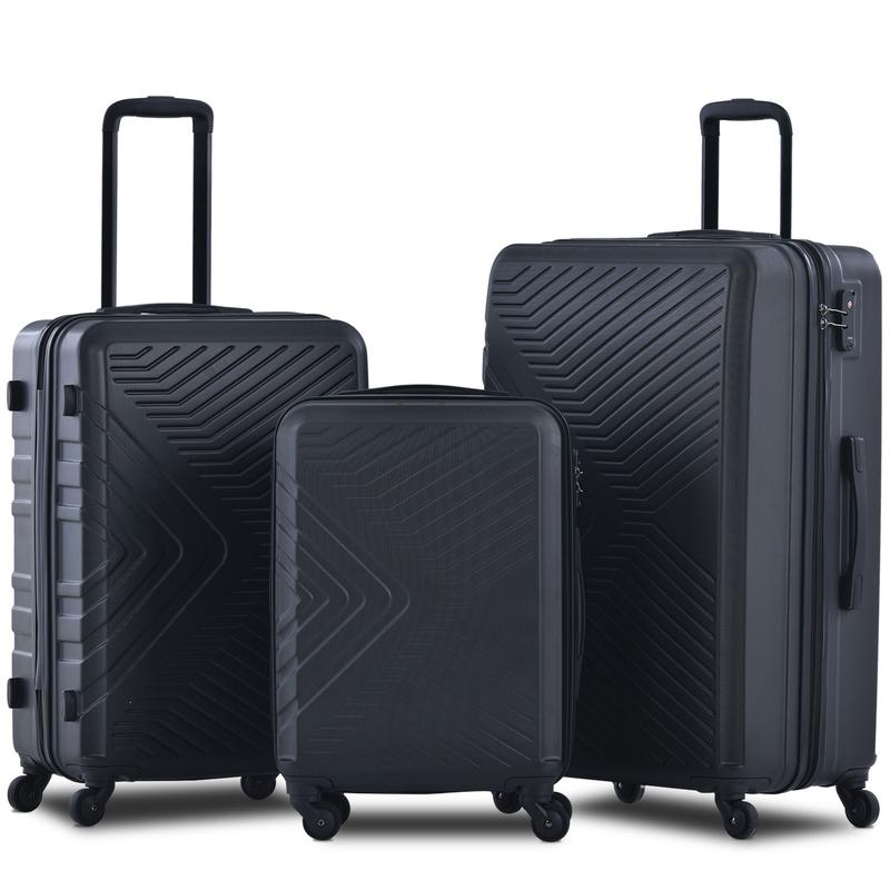 3 Piece Hardshell Luggage Set Hardside Lightweight Suitcase with TSA Lock Spinner Wheels 20in24in28in