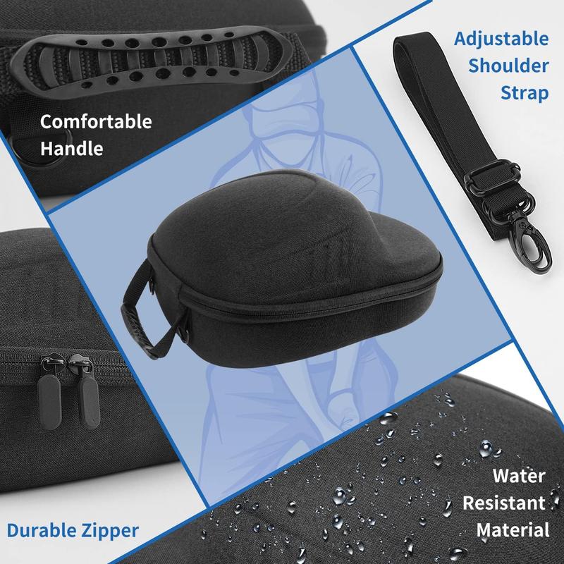 Hat Case for Baseball Caps, Hat Travel Case Storage Bag Hat Carrier with Carrying Handle & Adjustable  Strap, Hat Box Holder Protects up to 6 Hats, Portable Hat Luggage Case- Black