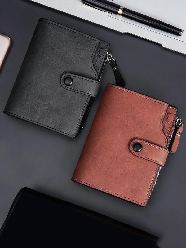 Men's Business RFID Blocking Wallet, Small and Slim Coin Pocket Purse, Men's Zipper Wallets, Cards Holders, Luxury Wallets, Designer Purse