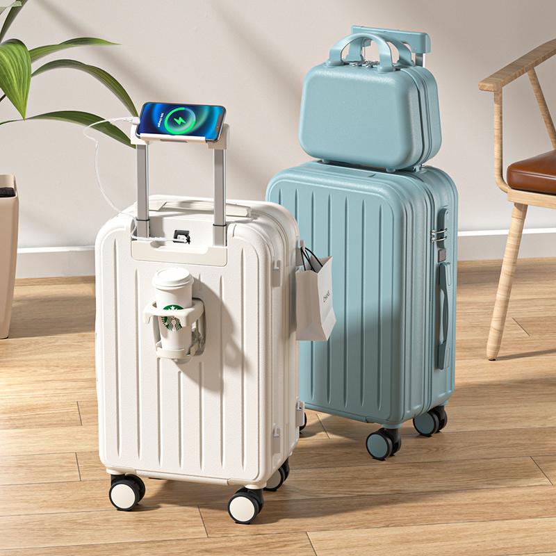 Lightweight Luggage Family Travel Set, 2024 New Lightweight Luggage, with various combinations of pieces, including  pink,blue,black,yellow and of white  for your choice, momoyaw will be your best travel companion.