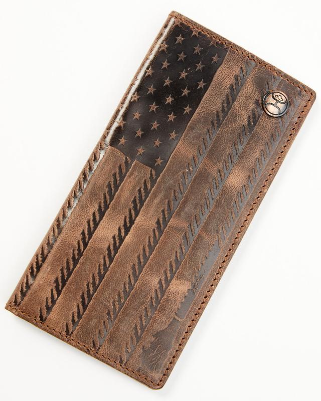 Hooey Men's Brown Liberty Rope Embossed Rodeo Wallet, Fashion, Gift for him