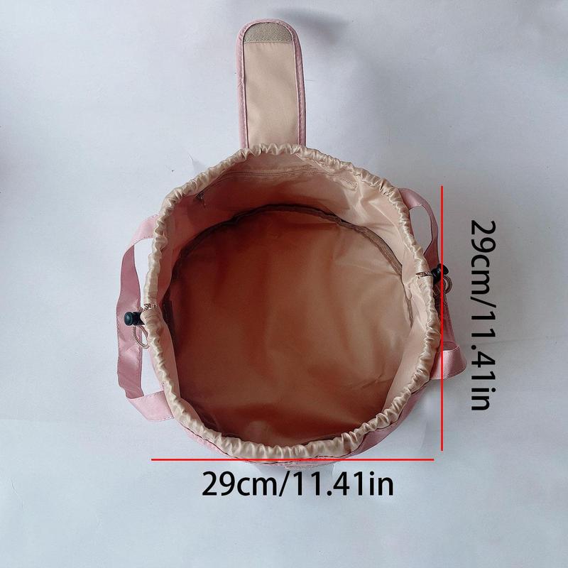 Large Capacity Makeup Bag, 1 Count Drawstring Makeup Organizer Pouch, Zipper Makeup Bag, Cosmetic Storage Bag, Versatile Storage Bag