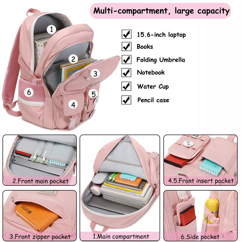 Makukke Summer 2024 New Style Laptop Backpack for School - Back to School Large Capacity School Bag - Fashionable Backpack for Women for Daily Use