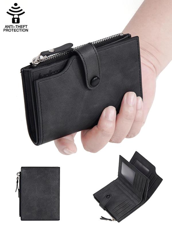 Men's Business RFID Blocking Wallet, Small and Slim Coin Pocket Purse, Men's Zipper Wallets, Cards Holders, Luxury Wallets, Designer Purse