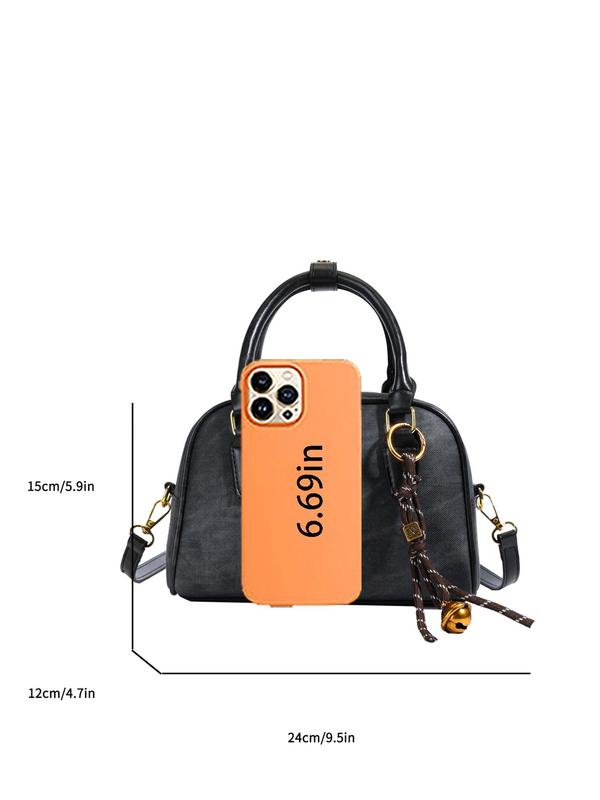 Women's Elegant Solid Color Handbag, Fashionable PU Leather Crossbody Bag for Daily Used, Casual Trendy Versatile High-quality Daily Commuting Bag