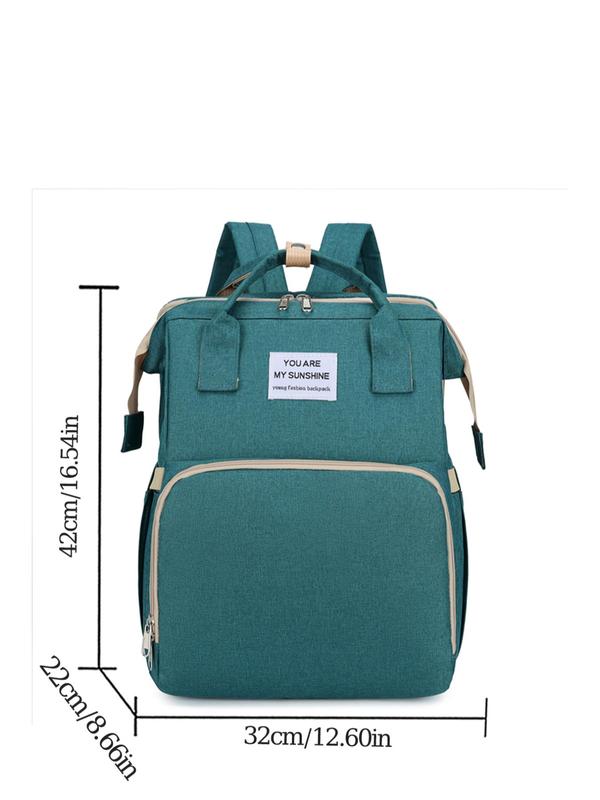 Simple Multi-functional Large Capacity Backpack, Backpack for School Letters Label Lightweight Backpack, Extendable Back To School Backpack Suitable for Women & Girls, Casual Trendy Versatile High-quality Daily Commuting Bag