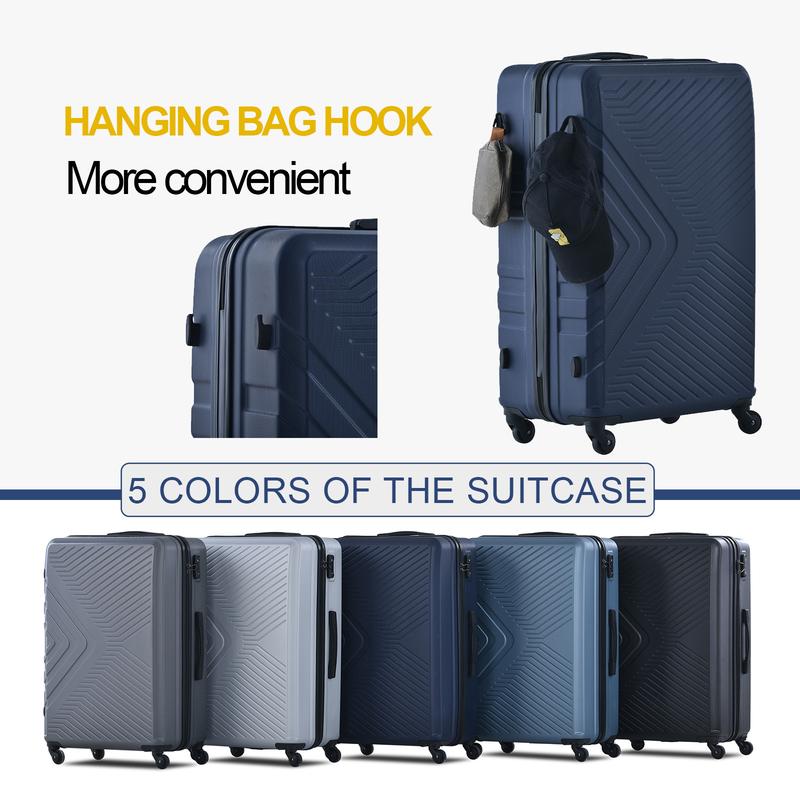 3 Piece Hardshell Luggage Set Hardside Lightweight Suitcase with TSA Lock Spinner Wheels 20in24in28in