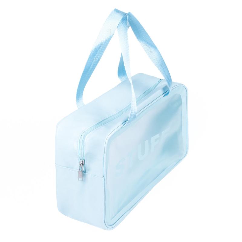 Ladies PVC Cosmetic & Toiletry Bag with Handle