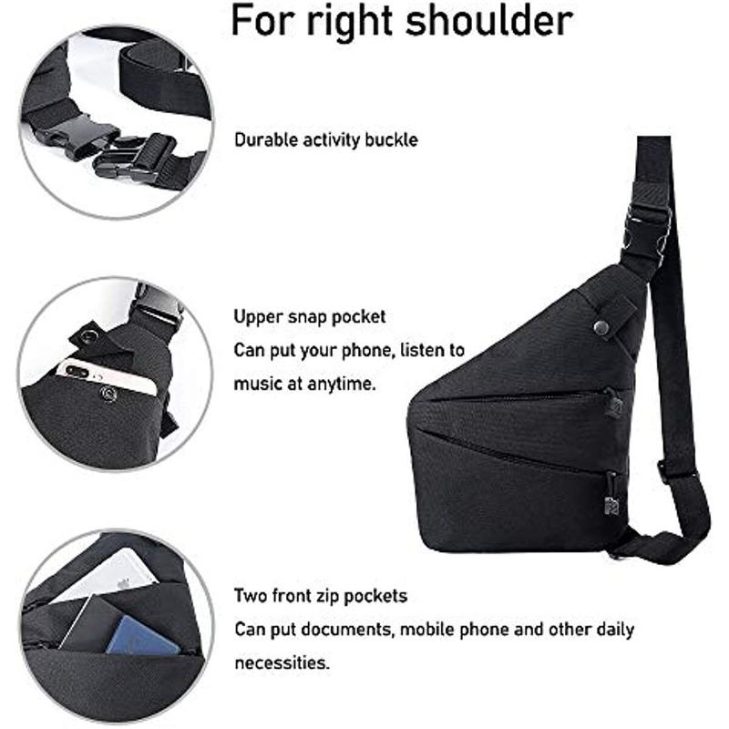 Conceal Carry Bag Travel Close-Fitting Anti-Theft Waist Bag Shoulder Bag for Men