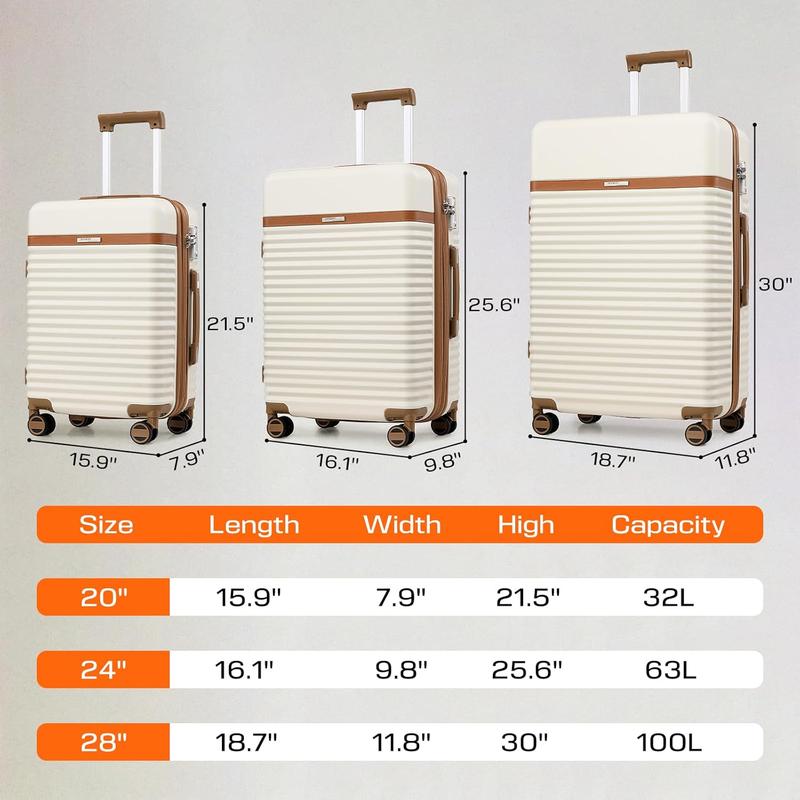 Joyway Luggage 5pcs Luggage Sets Hardside Expandable Carry On Suitcase Set with Spinner Wheel, Lightweight Rolling Suitcase with TSA Lock