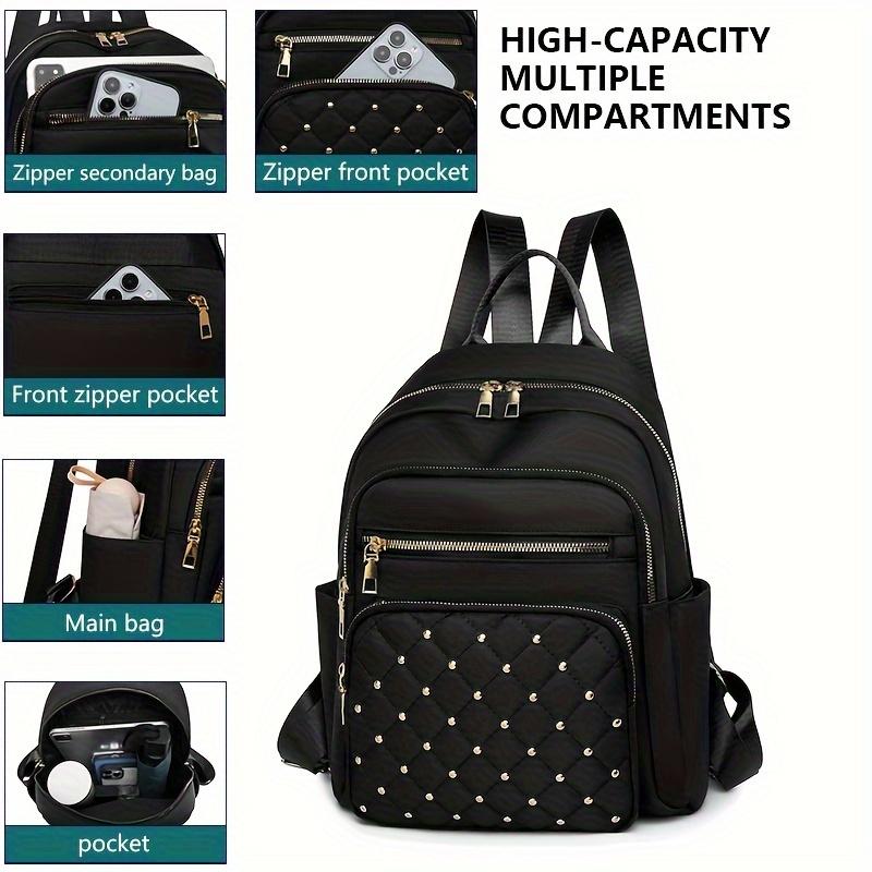 Women's and men's autumn and winter casual backpack, Christmas gift, multiple pockets, large capacity, fashionable, splashproof and wear-resistant backpack, suitable for commuting travel