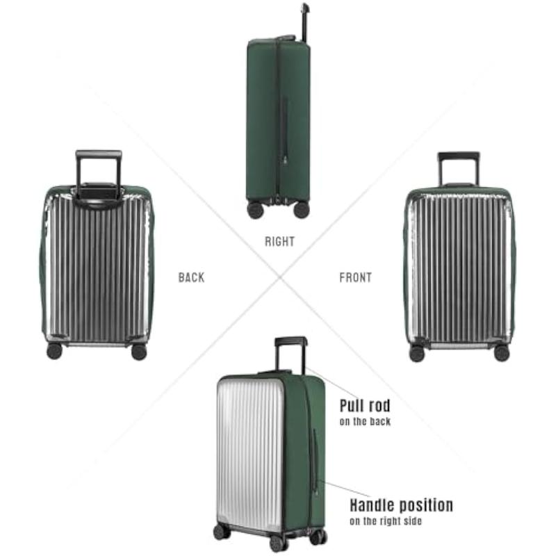 No Disassembly Transparent PVC Suitcase Cover, No Disassembly Required Clear Luggage Protector Suitcase Cover, Waterproof Travel Wrap Luggage Cover Protectors, Luggage Bag for Hard Cover Suitcase