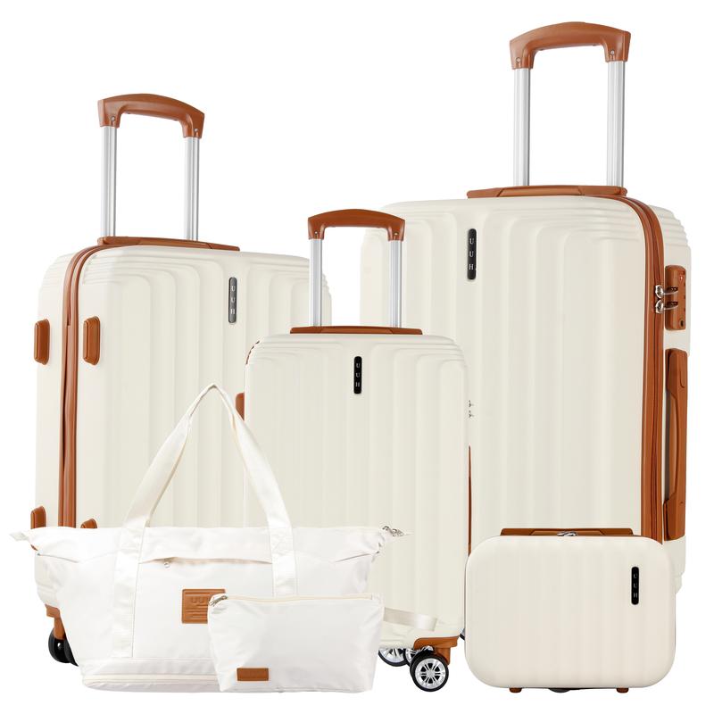 UUH Lightweight Luggage Family Set - 6pcs, 4pcs, 3pcs Spinner Suitcases - Durable and Easy to Travel