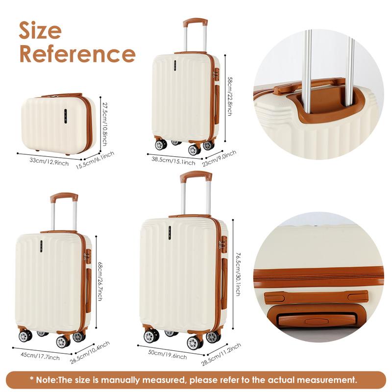 UUH Lightweight Luggage Family Set - 6pcs, 4pcs, 3pcs Spinner Suitcases - Durable and Easy to Travel