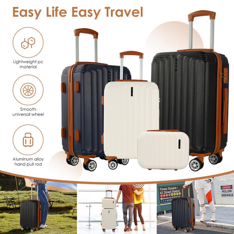 UUH Lightweight Luggage Family Set - 6pcs, 4pcs, 3pcs Spinner Suitcases - Durable and Easy to Travel