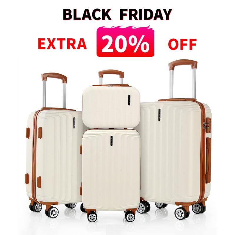 UUH Lightweight Luggage Family Set - 6pcs, 4pcs, 3pcs Spinner Suitcases - Durable and Easy to Travel