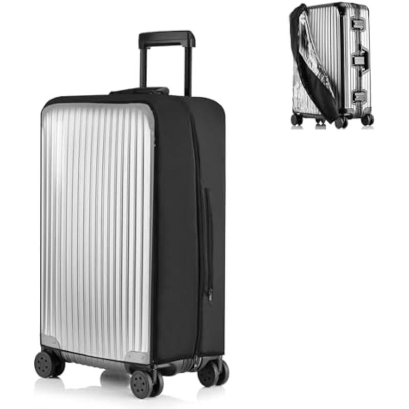 No Disassembly Transparent PVC Suitcase Cover, No Disassembly Required Clear Luggage Protector Suitcase Cover, Waterproof Travel Wrap Luggage Cover Protectors, Luggage Bag for Hard Cover Suitcase