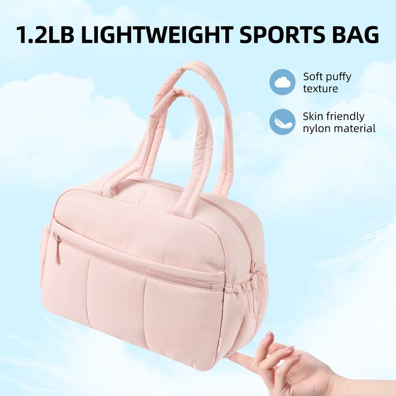 CLUCI Gym Bag for Women,30L Duffle Bag for Travel Weekender Bags,Carry On Bag Puffer Tote Small Duffle with Wet Pocket