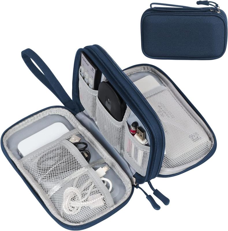 Travel Organizer Bag Cable Storage Pouch Case Portable Waterproof Double Layers