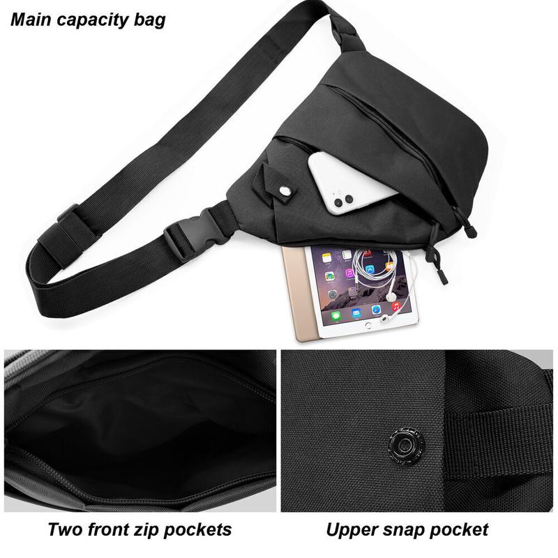 Conceal Carry Bag Travel Close-Fitting Anti-Theft Waist Bag Shoulder Bag for Men