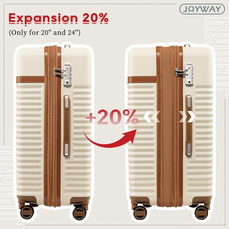 Joyway Luggage 5pcs Luggage Sets Hardside Expandable Carry On Suitcase Set with Spinner Wheel, Lightweight Rolling Suitcase with TSA Lock