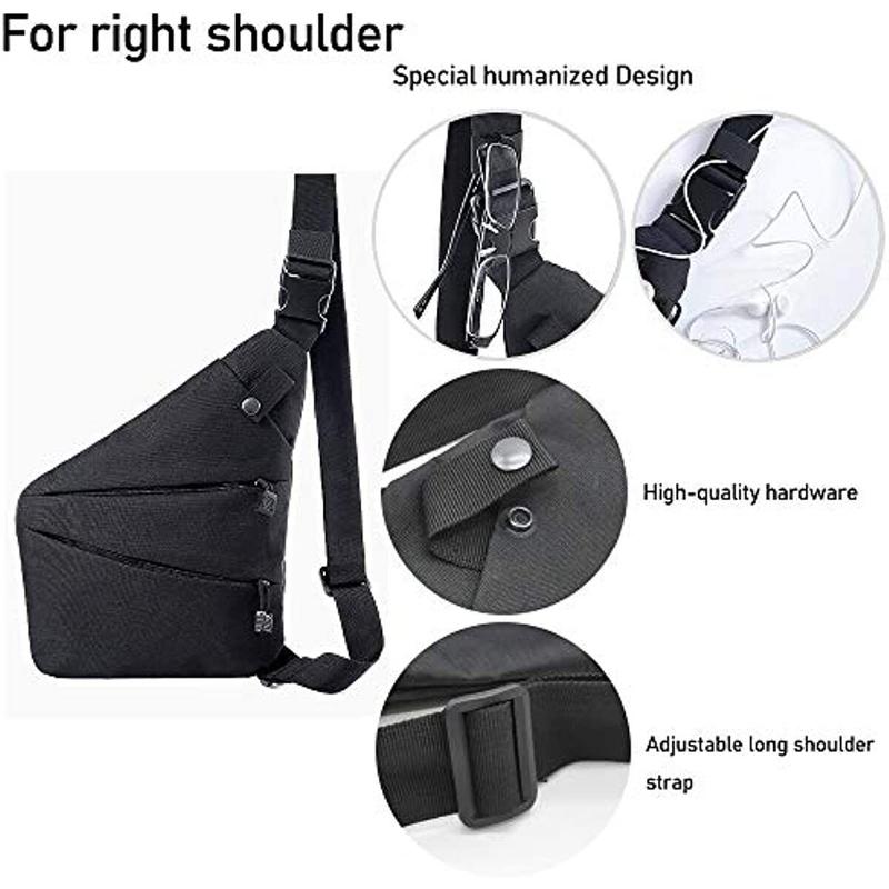 Conceal Carry Bag Travel Close-Fitting Anti-Theft Waist Bag Shoulder Bag for Men