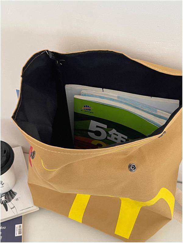 McDonald's Backpack Funny School Knapsack Lightweight Shoulder Crossbody Bag for Men Women Teen Boys Girls