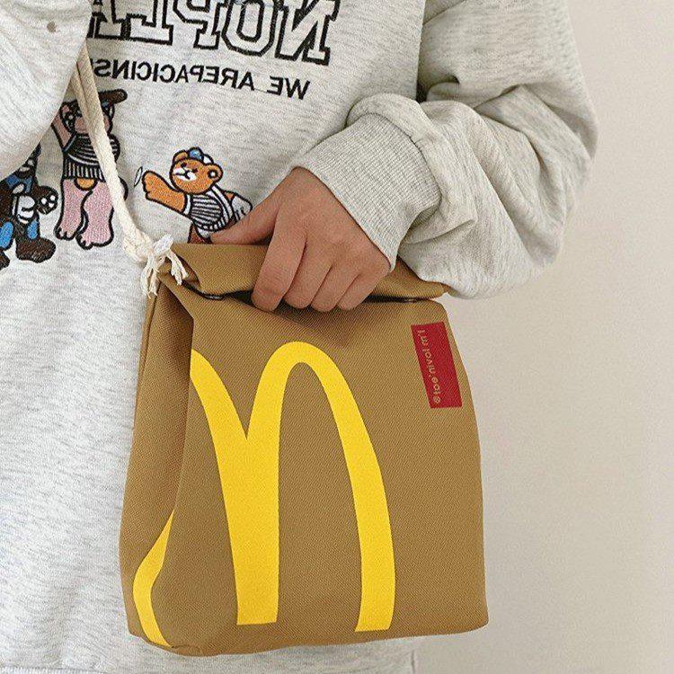 McDonald's Backpack Funny School Knapsack Lightweight Shoulder Crossbody Bag for Men Women Teen Boys Girls