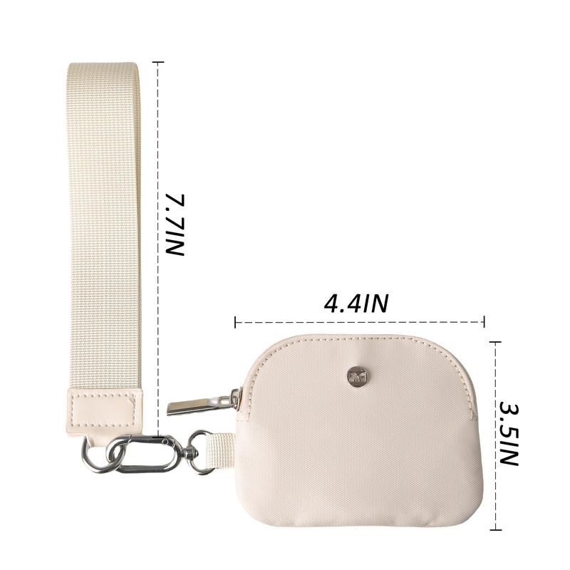 ISUNIE Mini Zip Around Wristlet Wallet with Nylon Wrist Strap for Women - Waterproof and Easy to Clean - Perfect for Travel and Daily Use