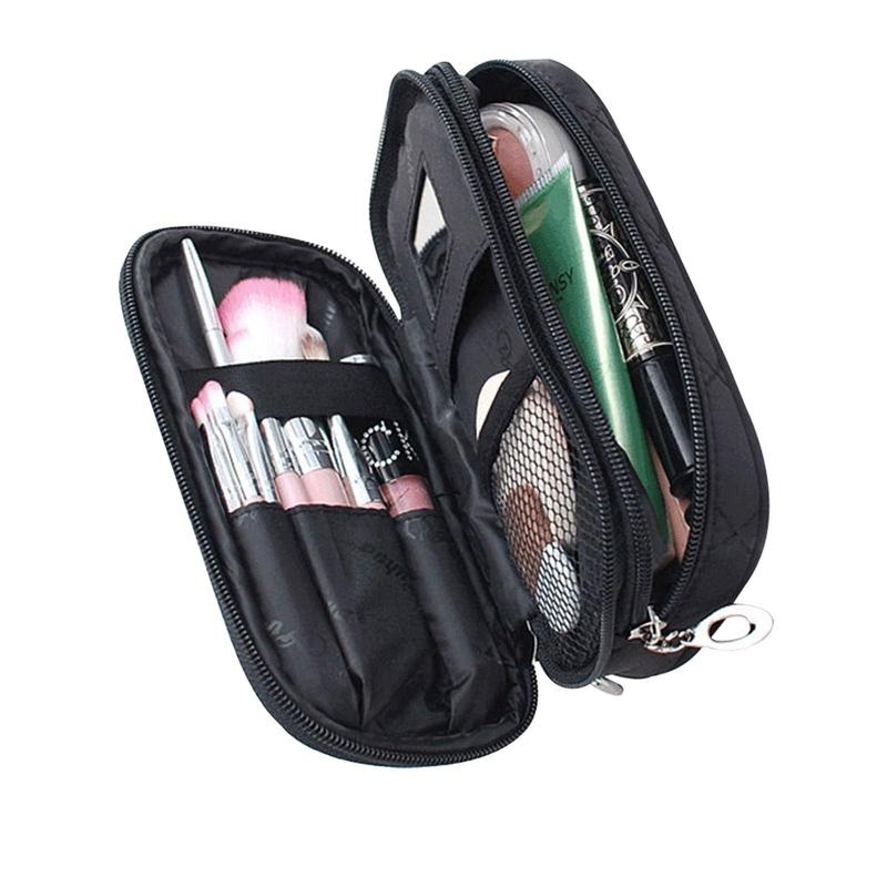 Large Capacity Makeup Bag with Zipper, Portable Compact Travel Cosmetic Storage Bag, Beauty Makeup Brush Pouch, Professional Makeup Tools for Women