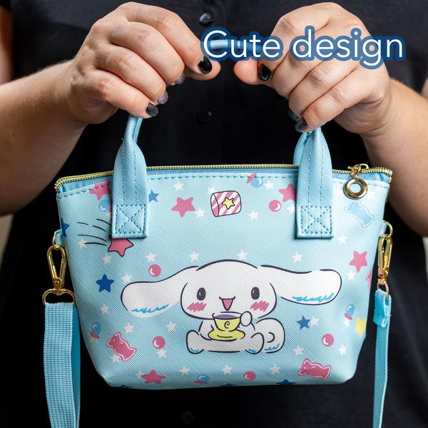 Shoulder Bag with Keychain and Two Magnetic Bracelets for Friends Cute Anime Wallet. Cute bag for women, girls, teenagers. Great gift. tote handbag