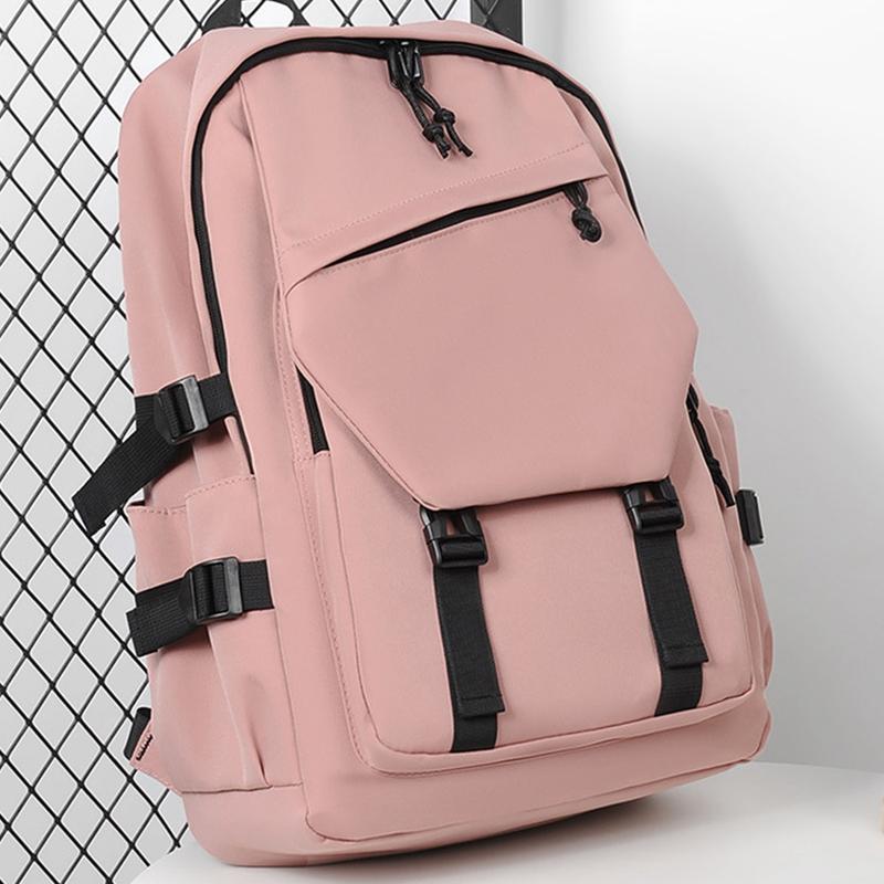 Unisex Multifunctional Backpack Multi Zipper Pockets Daypack Double Adjustable Strap Backpack for School Office Travel