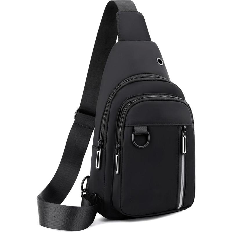 Sling Bag for Women Men One Shoulder Crossbody Bag Backpack Fanny Pack Cross Body Bags for Travel Day Trip Black