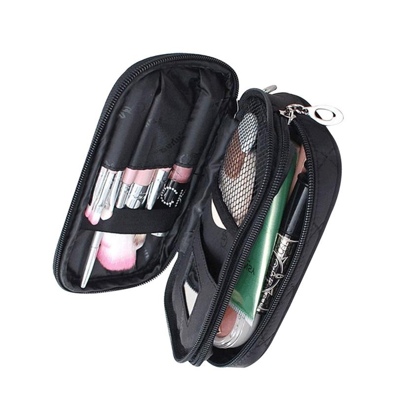 Large Capacity Makeup Bag with Zipper, Portable Compact Travel Cosmetic Storage Bag, Beauty Makeup Brush Pouch, Professional Makeup Tools for Women