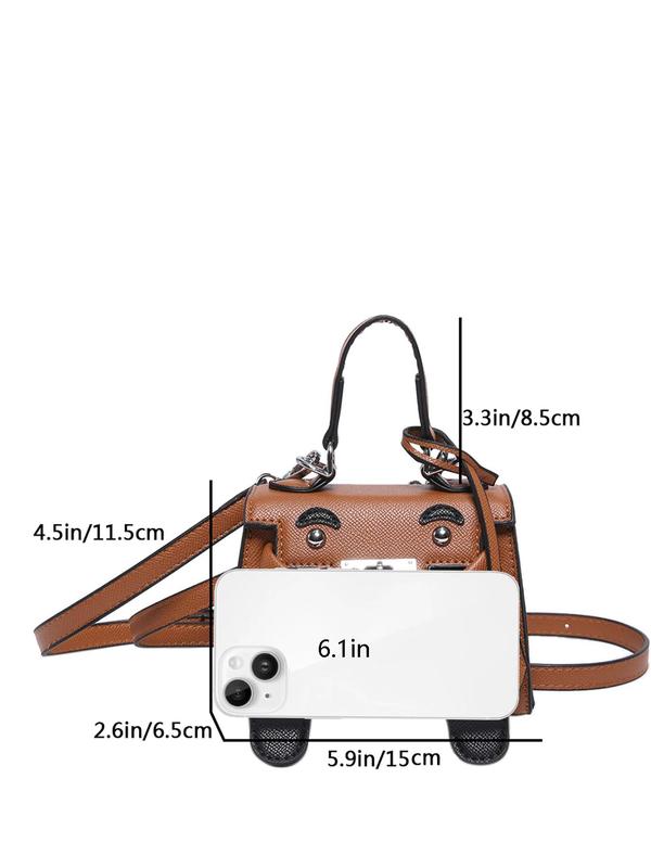 Women's Cute 3D Cartoon Bear Design Crossbody Bag, Fashionable Pu Leather Shoulder Bag for Daily Used, Casual Trendy Versatile High-quality Daily Commuting Bag