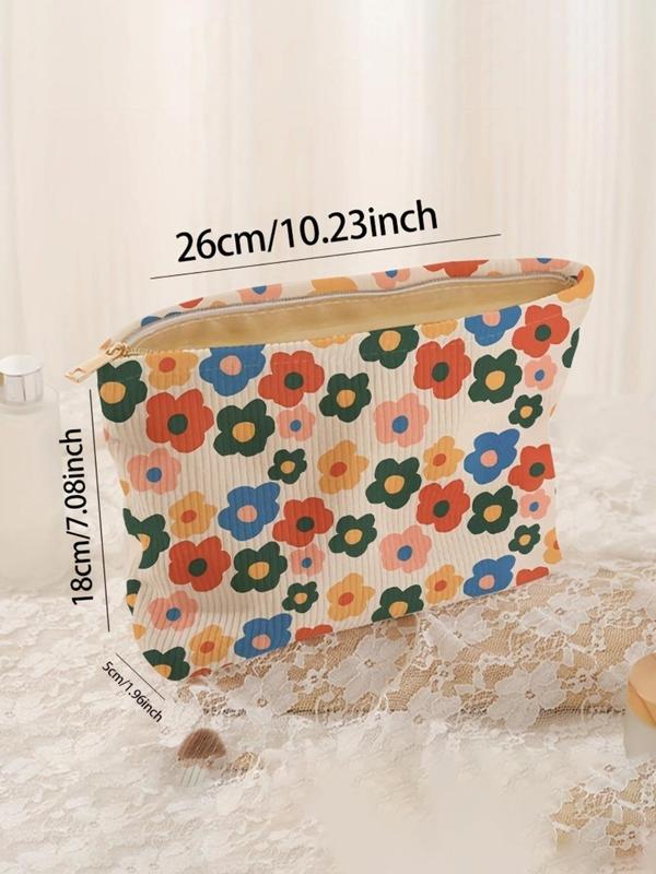 Floral Pattern Makeup Bag, Casual Fashion Multi-functional Storage Bag, Travel Makeup Bag, Suitable for Women and All Kinds of Occasions