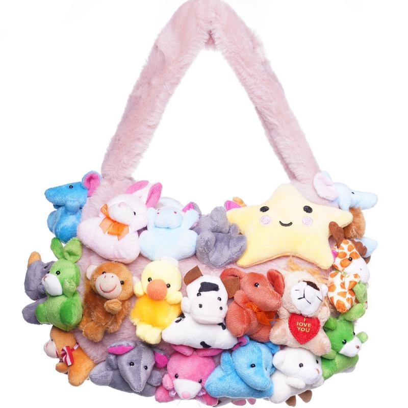 Adorable Mini Plush Animal Clutch Mini Purse