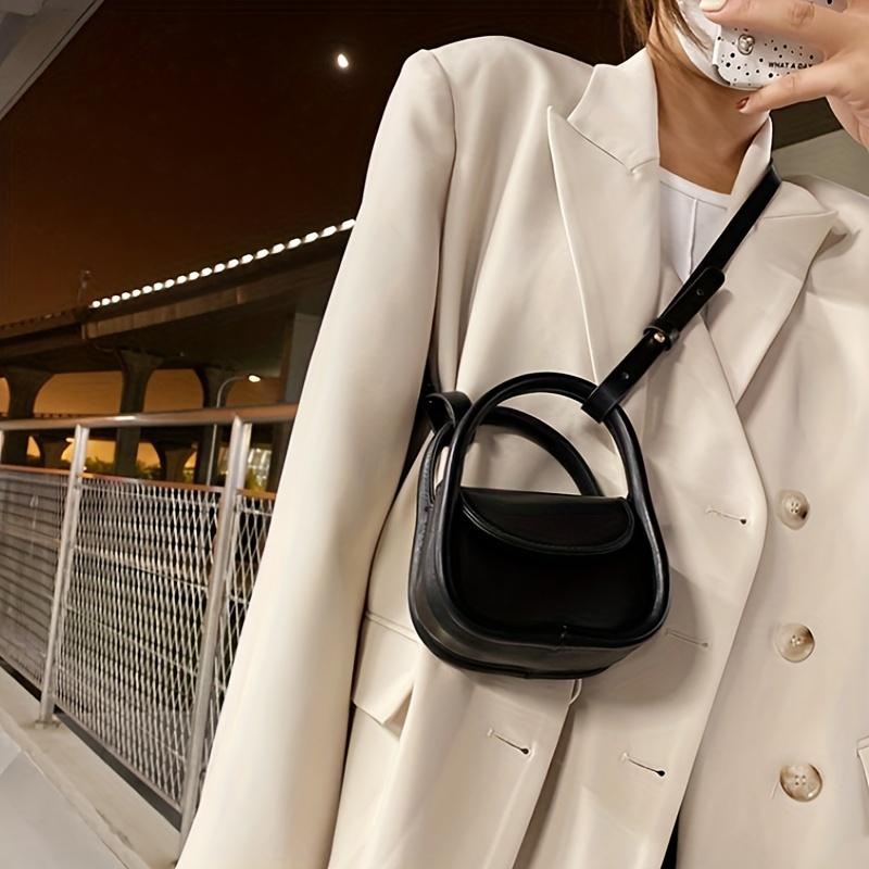 Solid Color Mini Earphone Lipstick Handbag, Niche Ins Shoulder Crossbody Bag