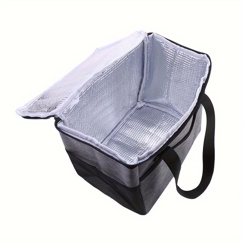 Large Capacity Insulated Lunch Bag, 1 Count Waterproof Thermal Insulation Bag, Portable Lunch Box Bag for Office, Picnic, Camping, Travel