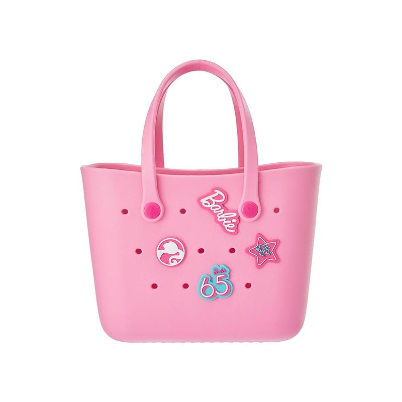 Barbie Lunch Bag For Women Lunch Tote Bag Cute Crocs Design Durable Lunch Bags For Girls Suitable Size Pink Pale Pink With Handle Cute Bento Bags For Tutorial School Work Barbie Daylight Shiny Series