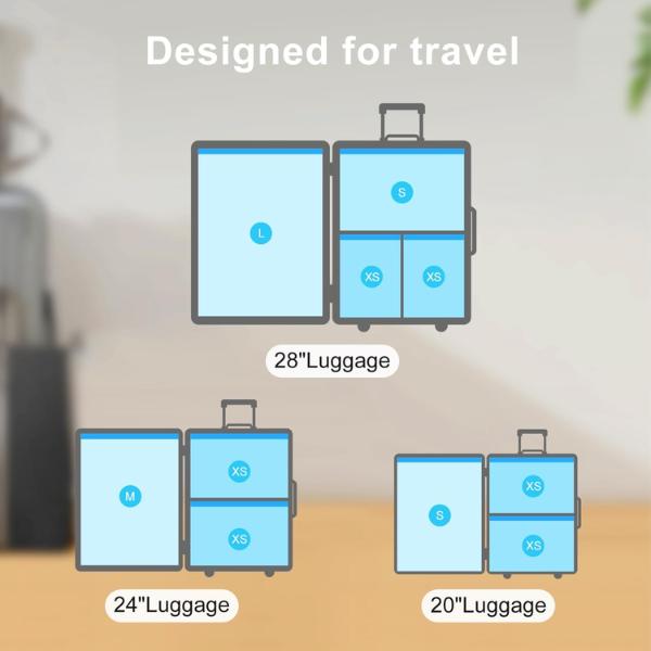 Travel Vacuum Bags with Prtable Electric Pump (Combo 6 Pack),Vacuum Seal Bags for Clothing,Space Saver Vacuum Storage Bags,Vacuum Travel Bags for Luggage,Travel Essentials Visit the Store