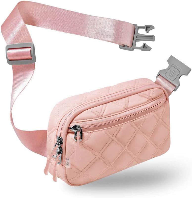 Fanny Packs Waist Belt Bags for Travel and Daily Use, Crossbody Bum  Bag for Women and Men,Pink