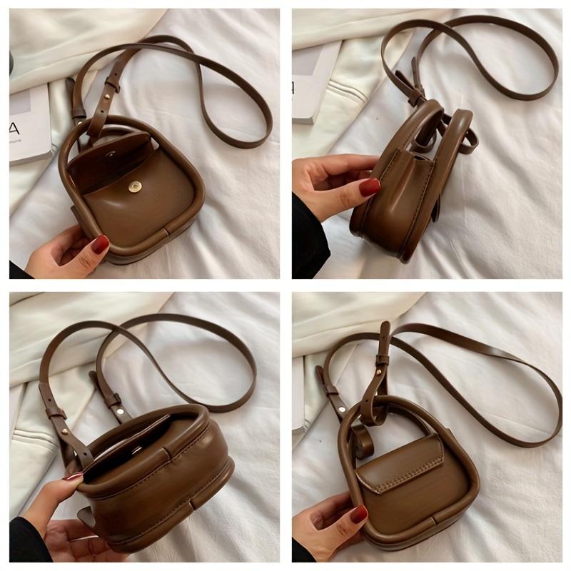 Solid Color Mini Earphone Lipstick Handbag, Niche Ins Shoulder Crossbody Bag