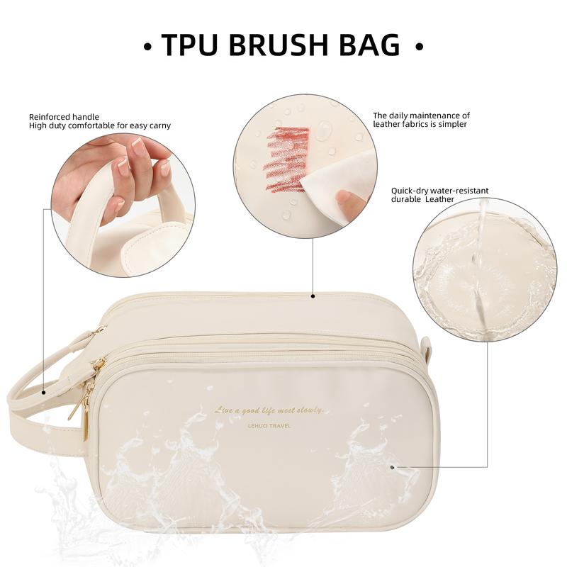 makeup storage bag suitable for travel and business trips, with large capacity and compartments for hand carry.