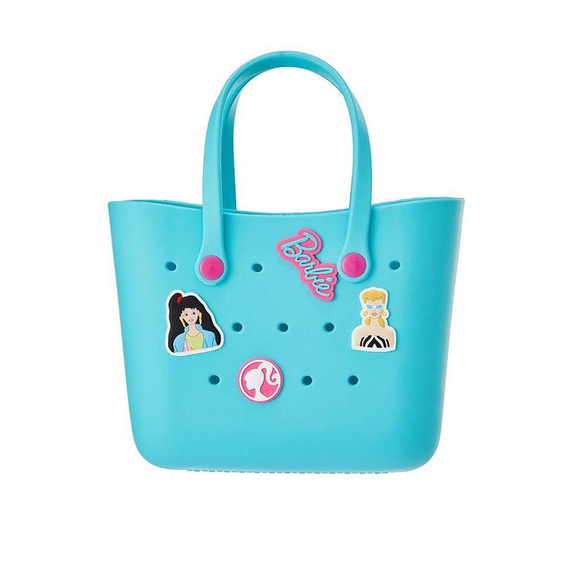 Barbie Lunch Bag For Women Lunch Tote Bag Cute Crocs Design Durable Lunch Bags For Girls Suitable Size Pink Pale Pink With Handle Cute Bento Bags For Tutorial School Work Barbie Daylight Shiny Series