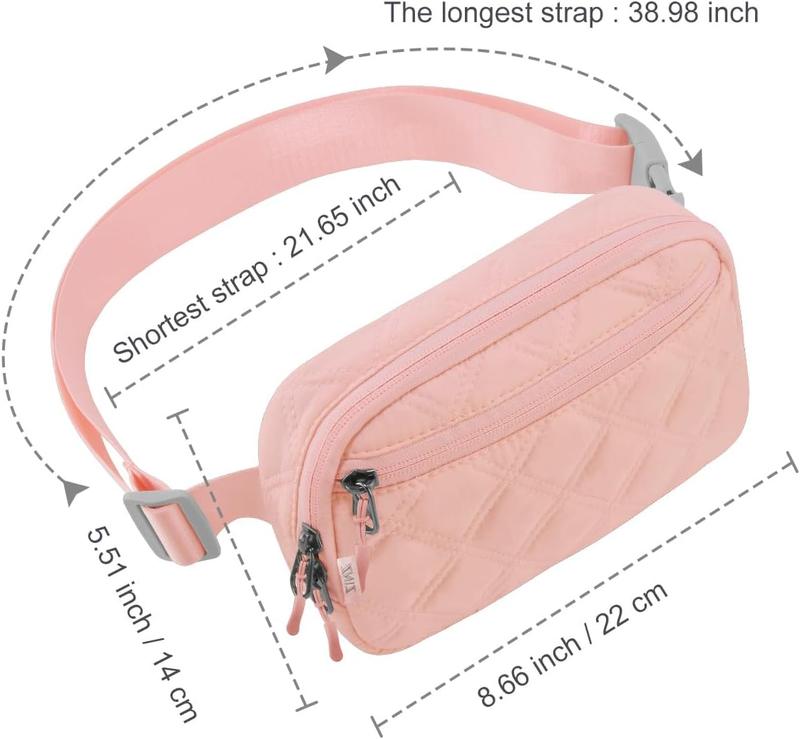 Fanny Packs Waist Belt Bags for Travel and Daily Use, Crossbody Bum  Bag for Women and Men,Pink