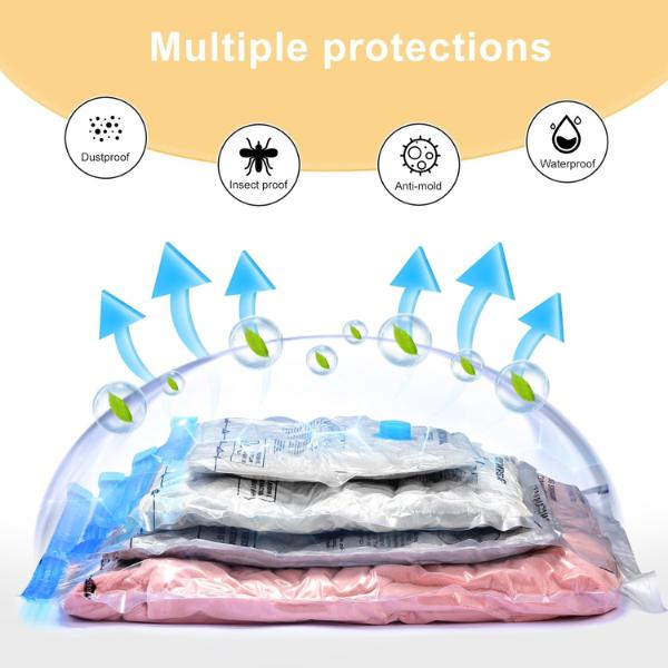 Travel Vacuum Bags with Prtable Electric Pump (Combo 6 Pack),Vacuum Seal Bags for Clothing,Space Saver Vacuum Storage Bags,Vacuum Travel Bags for Luggage,Travel Essentials Visit the Store